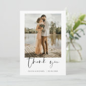 Minimalistisch huwelijk Hartelijk dank voor Eenvou Bedankkaart (Staand voorkant)