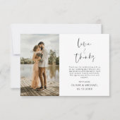 Minimalistisch huwelijk Hartelijk dank voor Eenvou Bedankkaart (Voorkant)