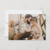 Minimalistisch huwelijk Hartelijk dank voor Eenvou Bedankkaart (Achterkant)