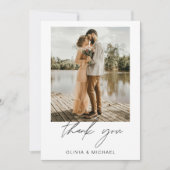 Minimalistisch huwelijk Hartelijk dank voor Eenvou Bedankkaart (Voorkant)