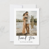 Minimalistisch huwelijk Hartelijk dank voor Eenvou Bedankkaart (Voorkant)