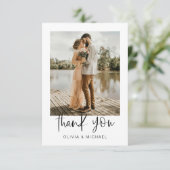 Minimalistisch huwelijk Hartelijk dank voor Eenvou Bedankkaart (Staand voorkant)
