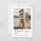 Minimalistisch huwelijk Hartelijk dank voor Eenvou Bedankkaart (Voorkant)
