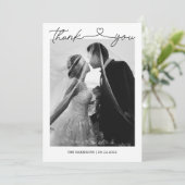 Minimalistisch huwelijk - Hartelijk dank voor uw k Bedankkaart (Staand voorkant)