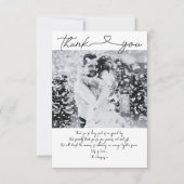 Minimalistisch huwelijk - Hartelijk dank voor uw k Bedankkaart (Voorkant)