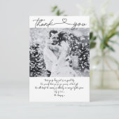 Minimalistisch huwelijk - Hartelijk dank voor uw k Bedankkaart (Staand voorkant)