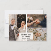 Minimalistisch huwelijk - Hartelijk dank voor uw k Bedankkaart (Voorkant)