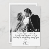 Minimalistisch huwelijk - Hartelijk dank voor uw k Kaart (Voorkant / Achterkant)