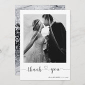 Minimalistisch huwelijk - Hartelijk dank voor uw k Kaart (Voorkant / Achterkant)