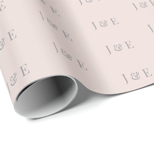 Minimalistisch Huwelijk Inpakpapier | Warm Roze (Rol Hoek)