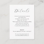 Minimalistisch huwelijk - Kaart met gedetailleerde (Voorkant)