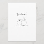 Minimalistisch huwelijk menu (Achterkant)