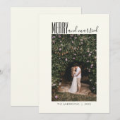 Minimalistisch huwelijk met een huwelijk feestdagenkaart (Voorkant / Achterkant)