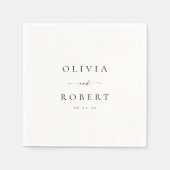 Minimalistisch huwelijk Napkins Servet (Voorkant)