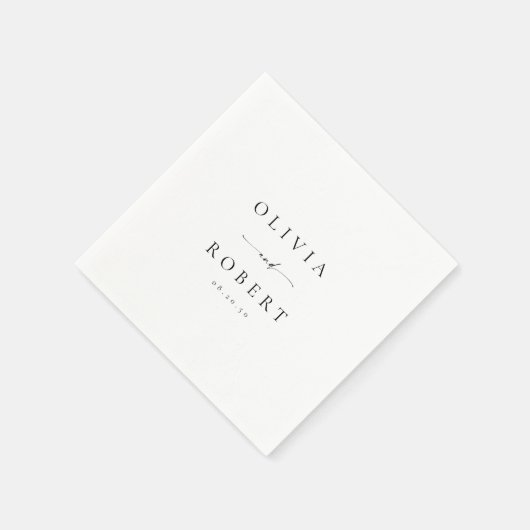 Minimalistisch huwelijk Napkins Servet (Hoek)