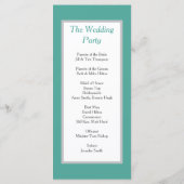 Minimalistisch huwelijk programmakaart (Achterkant)