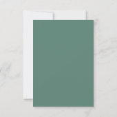 Minimalistisch huwelijk QR Eucalyptus Green RSVP Kaart (Achterkant)