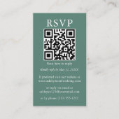 Minimalistisch huwelijk QR Foto Eucalyptus Green R Informatiekaartje (Voorkant)
