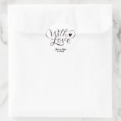 Minimalistisch huwelijk ronde sticker (Tas)