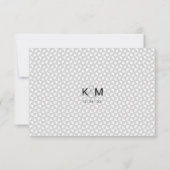 Minimalistisch huwelijk RSVP Black ID523 Kaartje (Achterkant)