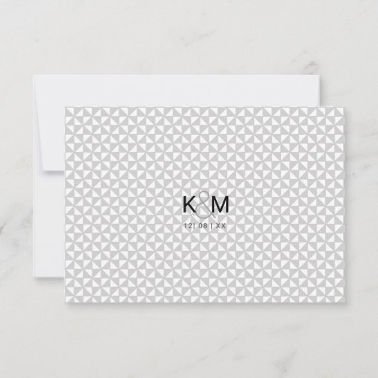 Minimalistisch huwelijk RSVP Black ID523 Kaartje (Achterkant)