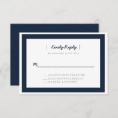 Minimalistisch huwelijk RSVP | WOORDEN (Voorkant / Achterkant)