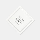 Minimalistisch huwelijk servet (Hoek)