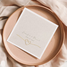 Minimalistisch huwelijk servet