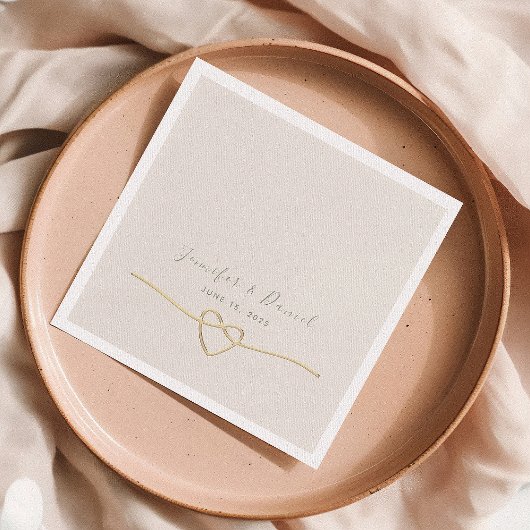 Minimalistisch huwelijk servet