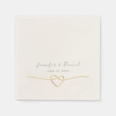 Minimalistisch huwelijk servet (Voorkant)