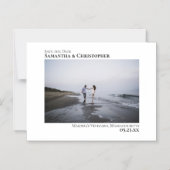 Minimalistisch huwelijk sparen de Datum Horizontal Magnetische Uitnodiging (Voorkant)