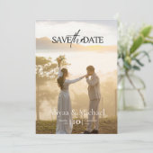 Minimalistisch huwelijk sparen de Datum Kaart (Staand voorkant)