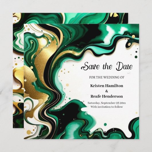 Minimalistisch huwelijk sparen de Datum Kaart (Voorkant / Achterkant)