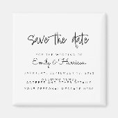 Minimalistisch huwelijk sparen de Datum Magneet (Voorkant)