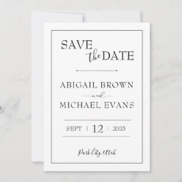 Minimalistisch huwelijk sparen de Datum Save The Date