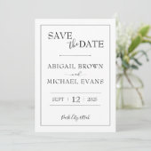 Minimalistisch huwelijk sparen de Datum Save The Date (Staand voorkant)