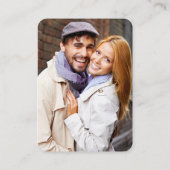 Minimalistisch huwelijk Website Foto QR Periwinkle Informatiekaartje (Achterkant)