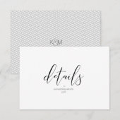 Minimalistisch huwelijk — zwarte ID523 — details (Voorkant / Achterkant)