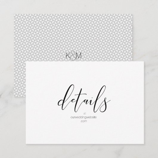 Minimalistisch huwelijk — zwarte ID523 — details (Voorkant / Achterkant)