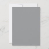 Minimalistisch Huwelijks RSVP Menu Grijs & Wit (Achterkant)