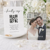 Minimalistisch Huwelijks RSVP QR-code Script Ontwe Visitekaartje
