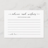 Minimalistisch huwelijksadvies en wensen Kaart (Voorkant)