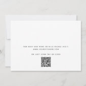 Minimalistisch huwelijksceremonieel met QR-code | Kaart (Achterkant)