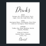 Minimalistisch huwelijksdrankjesmenu bord poster<br><div class="desc">Dit minimalistische huwelijksdrankjesmenu bord is perfect voor een eenvoudig huwelijk. Het moderne romantische ontwerp bevat klassieke zwart-wit typografie, gecombineerd met een rustieke en toch elegante kalligrafie in vintage handgeschreven stijl. Aanpasbaar in elke kleur. Houd het ontwerp eenvoudig en elegant, zoals het is, of personaliseer het door uw eigen afbeeldingen en...</div>