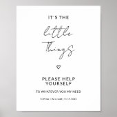 Minimalistisch huwelijksfeest Het zijn de kleine d Poster (Voorkant)