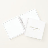 Minimalistisch huwelijksgastenboek | goudwit notitieboek (Binnen)