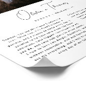 Minimalistisch Huwelijksgeloften & Foto-script Poster (Hoek)