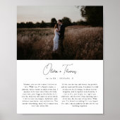 Minimalistisch Huwelijksgeloften & Foto-script Poster (Voorkant)