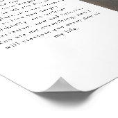 Minimalistisch Huwelijksgeloften Script met Fotobo Poster (Hoek)