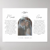 Minimalistisch Huwelijksgeloften Script met Fotobo Poster (Voorkant)